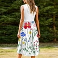 thumbnail image 4 of Yievot Summer Dresses for Women Casual Sleeveless Midi Dress Pleated Flowy Tshirt Sundress Floral Print Cute Dress, 4 of 6