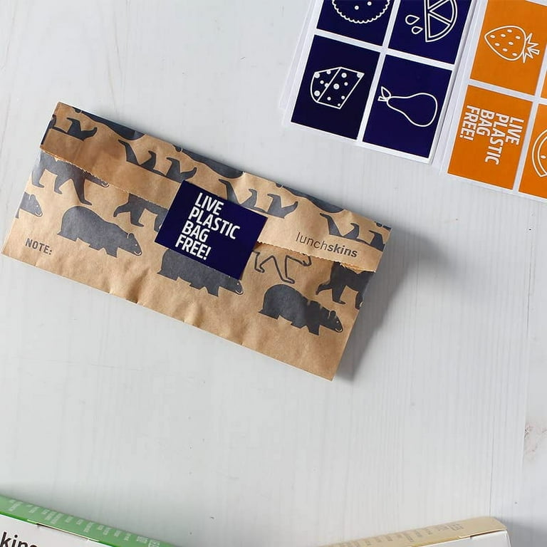 Lunchskins Compostable Food Storage Snack Bags Bear Design 50 Bags - Eco-Friendly Recyclable Made Without PFAS and BPA Lunchskins Compostable Food Storage Snack Bags Bear Design 50 Bags - Eco-Friendly Recyclable Made Without PFAS and BPA