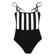 thumbnail image 3 of Gibobby Trajes de Baño para Mujer Una pieza Swimmit Backless Sexy Sling Ladies Retro Striped Women Swimswears(Negro,M), 3 of 5