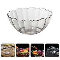 WHAMVOX Dessert Bowls Acrylic Fruit Bowl Household Salad Bowl 14.8X8.5X6.5CM Transparent