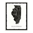 thumbnail image 2 of The Stupell Home Decor Collection Black and Grey Marbled Paper Illinois State Silhouette Wall Plaque Art, 10 x 0.5 x 15, 2 of 4