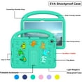 thumbnail image 4 of Dteck Case for Samsung Galaxy Tab A9+ / A9 Plus 11", Lightweight EVA Shockproof Handle Kids Case with Kickstand Cute DIY Accessories,Green (Cartoon Letters), 4 of 6