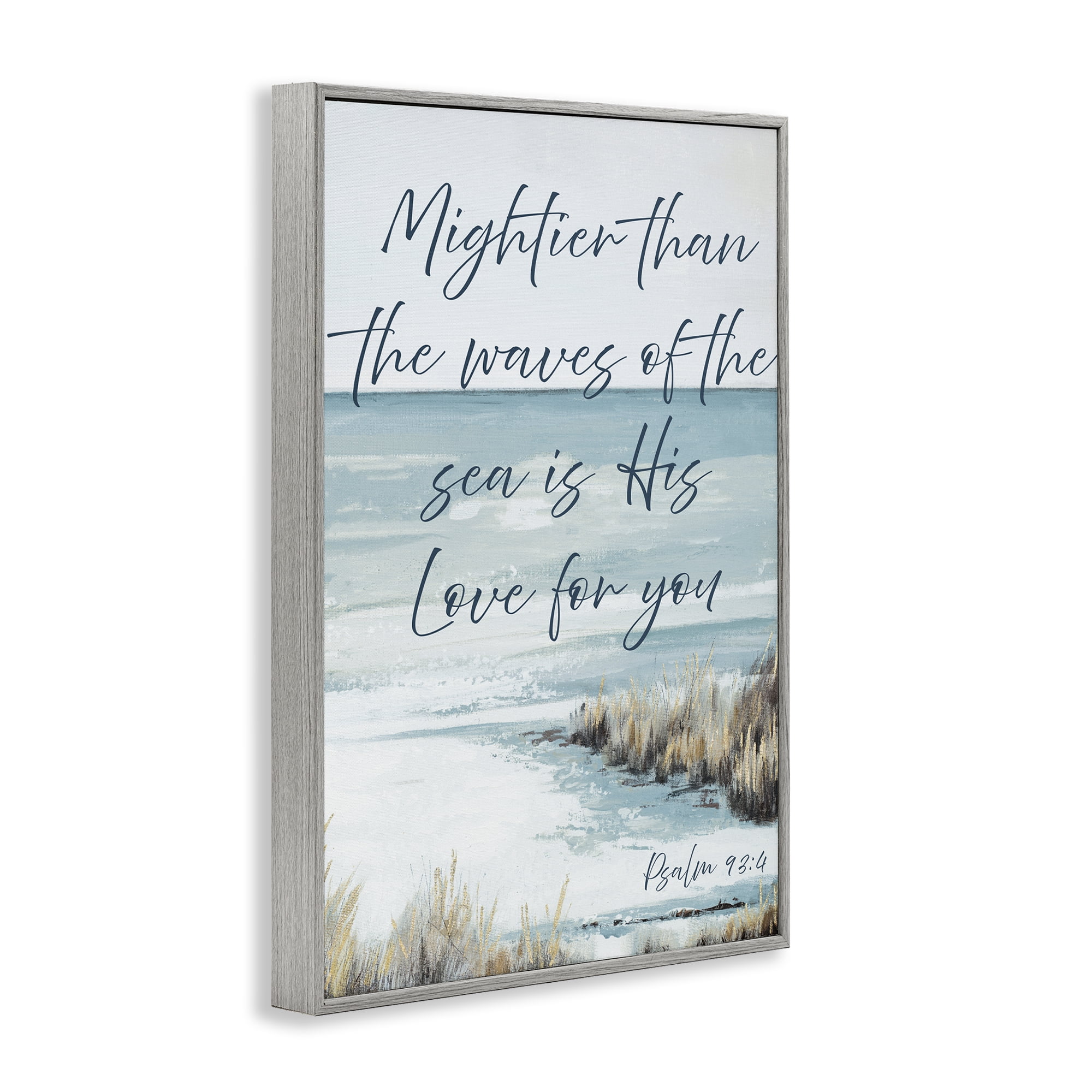 Stupell Industries Mightier Than The Waves Gray Framed Giclee Art, design by Patricia Pinto