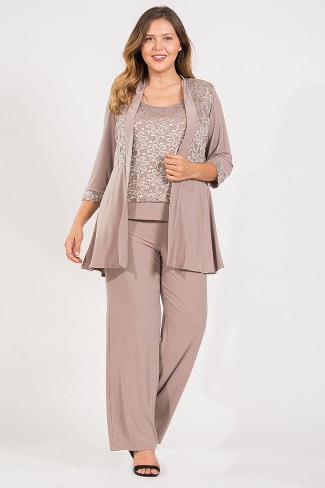 Ru0026M Richards Mother of the Bride Formal Plus Size Pant Suit 7772W -  Walmart.com