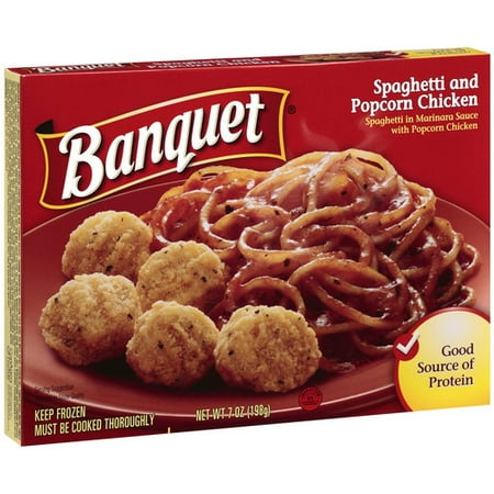 Banquet Spaghetti And Popcorn Chicken Meal, 7 oz