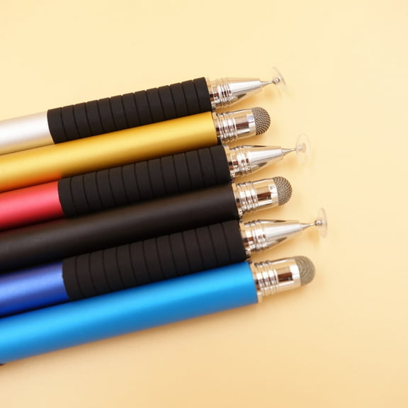 LOLIPPYY Red Metal Capacitive Stylus Pen with Clear Disc for Screen Drawing and Accurate Marking