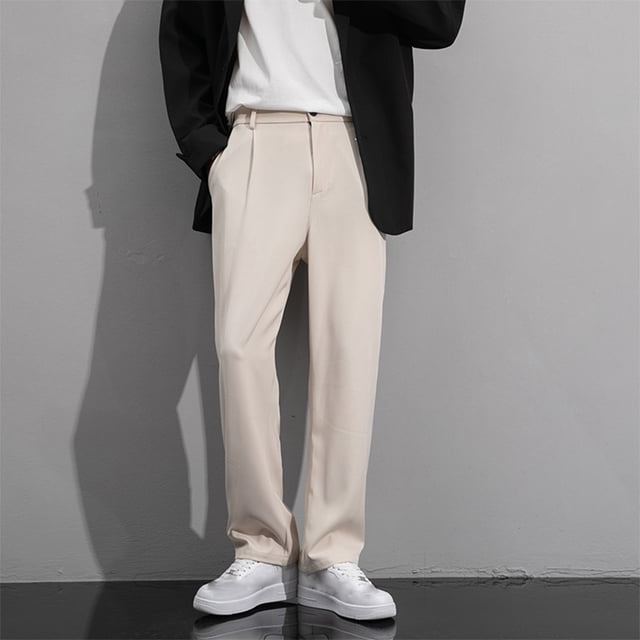 Ceisia Men's Business Casual Suit Pants - Fashion Gift Solid Color Polyester Formal & Leisure Trousers