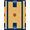 Tan Navy Orange, Pattern 1, variant on Design&I 6'x9' Washable Area Rug Sleek Flatweave Pet Friendly Vintage Hardwood Tones Bold Jersey Numbers Stripe Basketball Motif Refined for Queen Size Bedroom, Under Bed