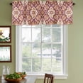 thumbnail image 4 of Red Boho Valances for Windows, Decorative Rod Pocket Window Valance Curtains, Country Vintage Aesthetic Ethnic Aesthetics Short Curtain Drapes for Kitchen/Living Room, 2 Panels, 54" W x 18" L, 4 of 8