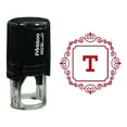 thumbnail image 1 of Printtoo Square Swirl Border Alphabet T Monogram Initial Self Inking Rubber Stamp Office Stationary, 1 of 3