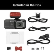 YADA Roadcam AI 3-Channel Dash Cam with AI-Powered Driver Assistance, Front Interior Rear Full-Coverage 1080p, BT534582