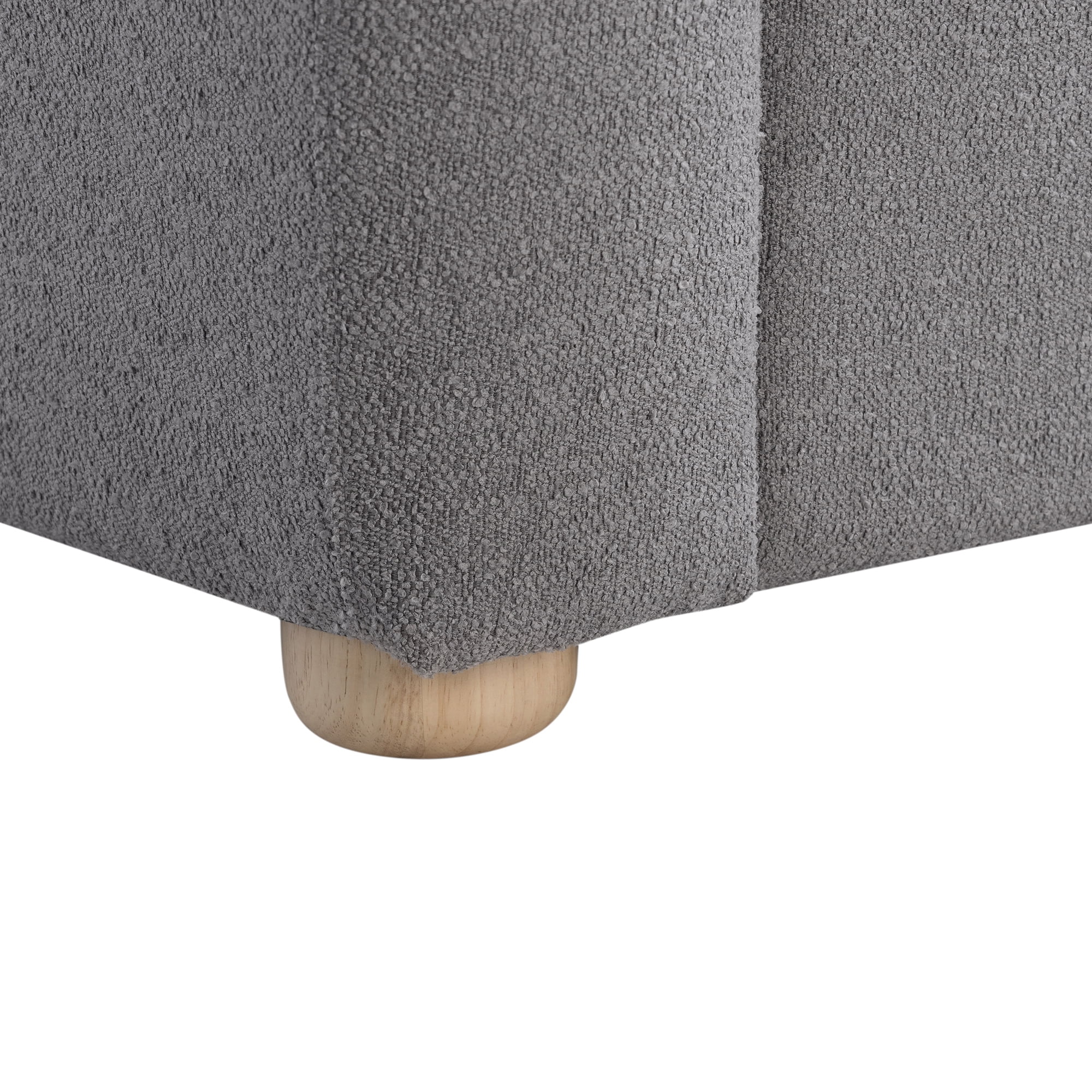 Studio Living Genifer Modern Arm Chair, Gray Boucle Fabric