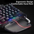 thumbnail image 4 of Teissuly Colorful Light Effect Tilted Keyboard Layout With Light Carved Characters Ergonomic Design Full Key No Punch One Handed Mobile Game Keyboard, 4 of 8
