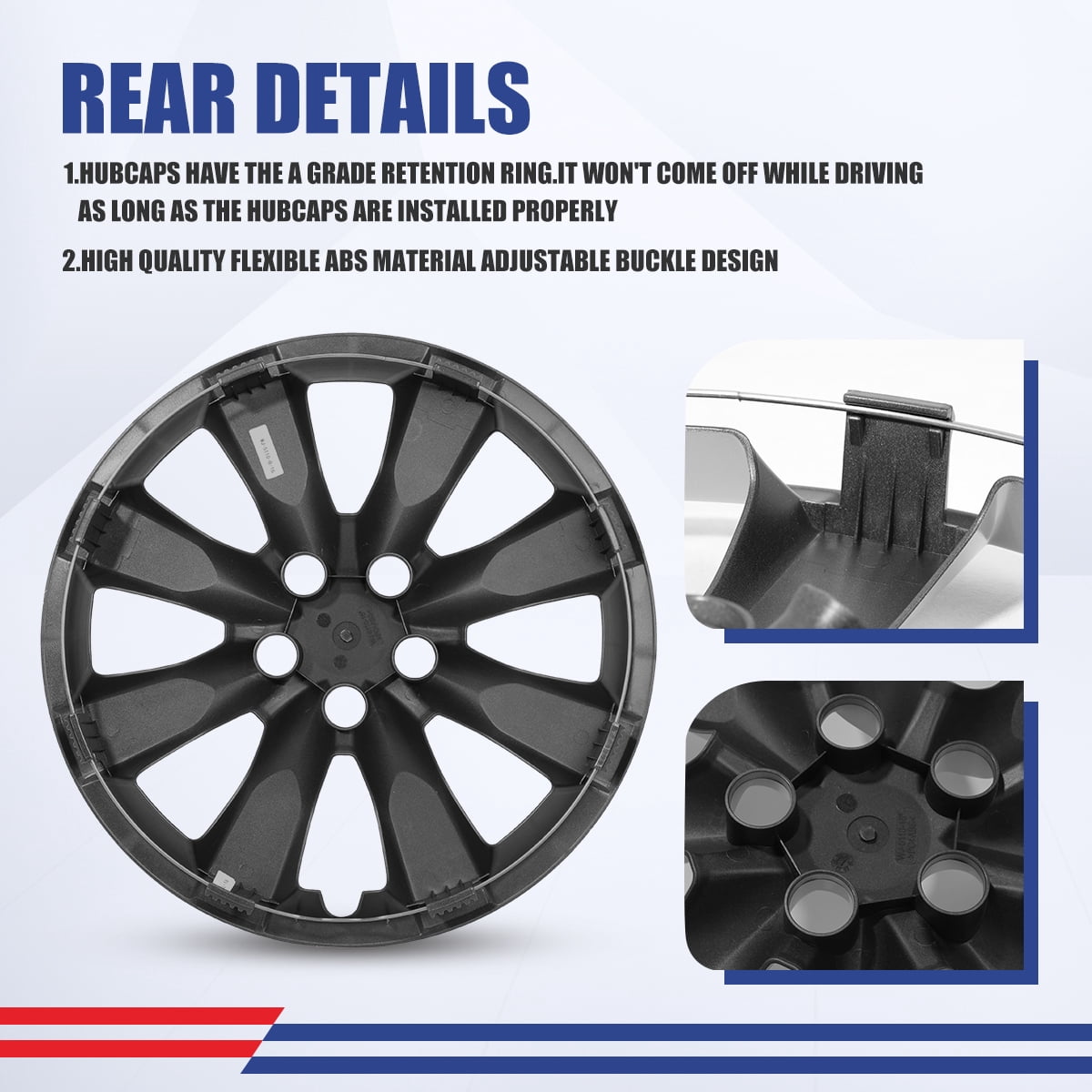 4Pcs/Set Cover Hubcaps,16 inch Hubcaps Wheel Rims Cover for 2014-2016 Toyota Corolla Compatible with Steel Wheels And Snap on Installation ABS&PC Material（16-inch,Lacquer)
