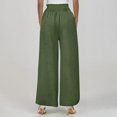 thumbnail image 6 of Women's Gaucho Pants Wide Leg High Waisted Sweatpants Soft Cute Joggers Flowy Vacation Pant 2026, Army Green M, 6 of 7