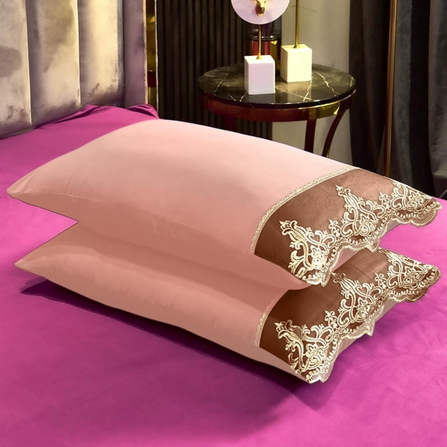 Weloille Light Pillowcase 2 Pieces, Soft Breathable Pillow Cover Set, Wrinkle Fade Resistant Envelope Closure Pillow Protector, Suitable for Bedroom Bedding Sofa Couch and Home Decoration