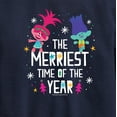 thumbnail image 3 of Trolls - The Merriest Time Of The Year Poppy and Branch - Toddler & Youth Crewneck Fleece Sweatshirt, 3 of 5