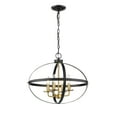 thumbnail image 2 of 2384-MB/BN Millennium Lighting 4 Light Pendant-16.5 Inches Tall and 20 Inches Wide-Matte Black/Brushed Nickel Finish    -Traditional Installation, 2 of 2
