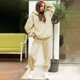 thumbnail image 2 of Womens Sweat Suits 2 Piece Hoodie Sweatshirt Wide Leg Sweatpants Lounge Sets Cute Womens Fall Jogging Suits for Women, 2 of 5