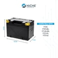 thumbnail image 3 of Niche Lithium Battery YTX9-BS 12V 4Ah 240A for Honda Yamaha Polaris Can-Am 519-CLB2226T, 3 of 8