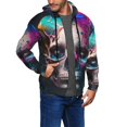 thumbnail image 2 of Naloa Modern Abstract Colorful Skull B Men’s Hoodies, Zip up Hoodie, Sweatshirts,Hoodies for Men Sizes S-3XL-XX-Large, 2 of 5