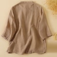 thumbnail image 4 of under $5 JINMGG Fall Long Sleeve Shirts for Women, Womens Summer Fall Tops 2026 Ladies Literary Vintage Style Embroidery V-Neck Shirt Everything Match Floral Top, 4 of 8