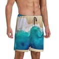 thumbnail image 2 of Easygdp Beach Men's Short Pajama Pants, Sleep Shorts, Household Pants, Casual Pants with Pockets - Medium, 2 of 9