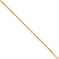 thumbnail image 3 of 10K Solid Yellow Gold 3.5mm Rope Chain Bracelet, 3 of 5