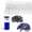 Clear, variant on 10ml Glass Vials, 100 Pcs Glass Headspace Vial with Plastic-Aluminum Flip Caps and Rubber Stopper - 20mm Transparent Flat Bottom Lab Vial