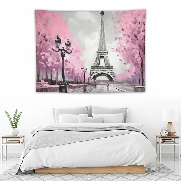Tenture Murale Tissée – Tour Eiffel Paris – 42x35″ – Charlotte Home – Neuve