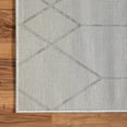 thumbnail image 5 of Unique Loom Matrix Trellis Collection Area Rug - Deco (7' Square White/Gray), 5 of 5
