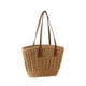 thumbnail image 5 of Bolso de hombro para mujer, bolso de playa, bolso tote, bolso tote bohemio con cremallera, tejido de moda color camello, 5 of 9