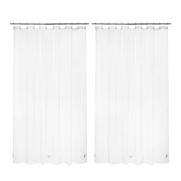 Stitch & Stone Shower Curtain Liner - Premium PEVA, Waterproof, 72 X 96 Inches, Weighted Magnets, Frosty