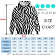 thumbnail image 5 of QTAGTESS Men's Zebra Print Hoodie Black and White Animal Pattern Y2K Pullover Sweatshirt, 5 of 8