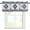 Blue, variant on Kitchen Curtain Valances for Windows,Aztec Blue Geometric Abstract Rod Pocket Small Valance Short Window Treatment for Bedroom Bathroom Living Room,42"x12"