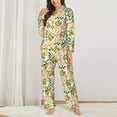 thumbnail image 2 of Sikiie Lemon Women's Long-Sleeve Shirt and Full-Length Bottom Pajama Set (s-xxl)-Small, 2 of 7