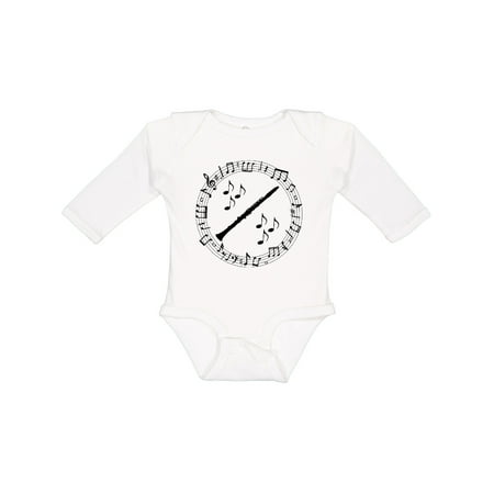 

Inktastic Clarinet Music Silhouette Gift Boys or Girls Long Sleeve Baby Bodysuit