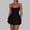 D-Black, variant on Elegant Dresses For Women Sleeveless Round Neck Slim Show Solid Color Dress Short Simple Clothes S Black