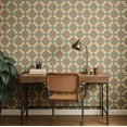 thumbnail image 3 of S4sassy Self Adhesive Wallpaper, Yellow Geometric Wallpaper, Bold Removable DIY Vinyl Tile Pattern Wall Covering, Textured Peel and Stick Contact Paper for Entryway wall, Kitchen Backsplash-25"x240", 3 of 9