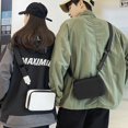 thumbnail image 1 of Hip-hop Messenger Box Bag Trendy Shoulder Bag Black, 1 of 5