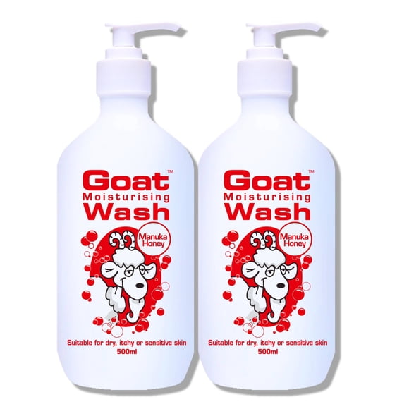 Jabón hidratante Body Wash con leche de cabra, 500 ml, paquete doble