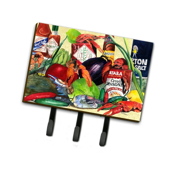 Carolines Treasures 1020TH68 Spices and Crawfish Leash or Key Holder Triple multicolor
