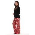 thumbnail image 3 of Just Love Womens Plush Pajama Pants Set with Socks 6808-10114-1X (Red Holiday Print, 2X), 3 of 5