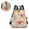thumbnail image 5 of FORMRS Women's Travel Backpack Purse Anti-Theft Hidden Pockets Casual Shoulder Bag, Orange Starfish, 5 of 7
