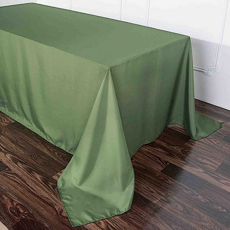 

BalsaCircle 10 Pieces 90 x 132 Moss Green Rectangle Polyester Tablecloths Table Linen