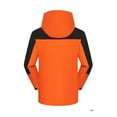 thumbnail image 5 of Men's Coat Color Block Workwear Hooded Long Sleeves Zipper Outwear Loose Casual Jacke, 5 of 5