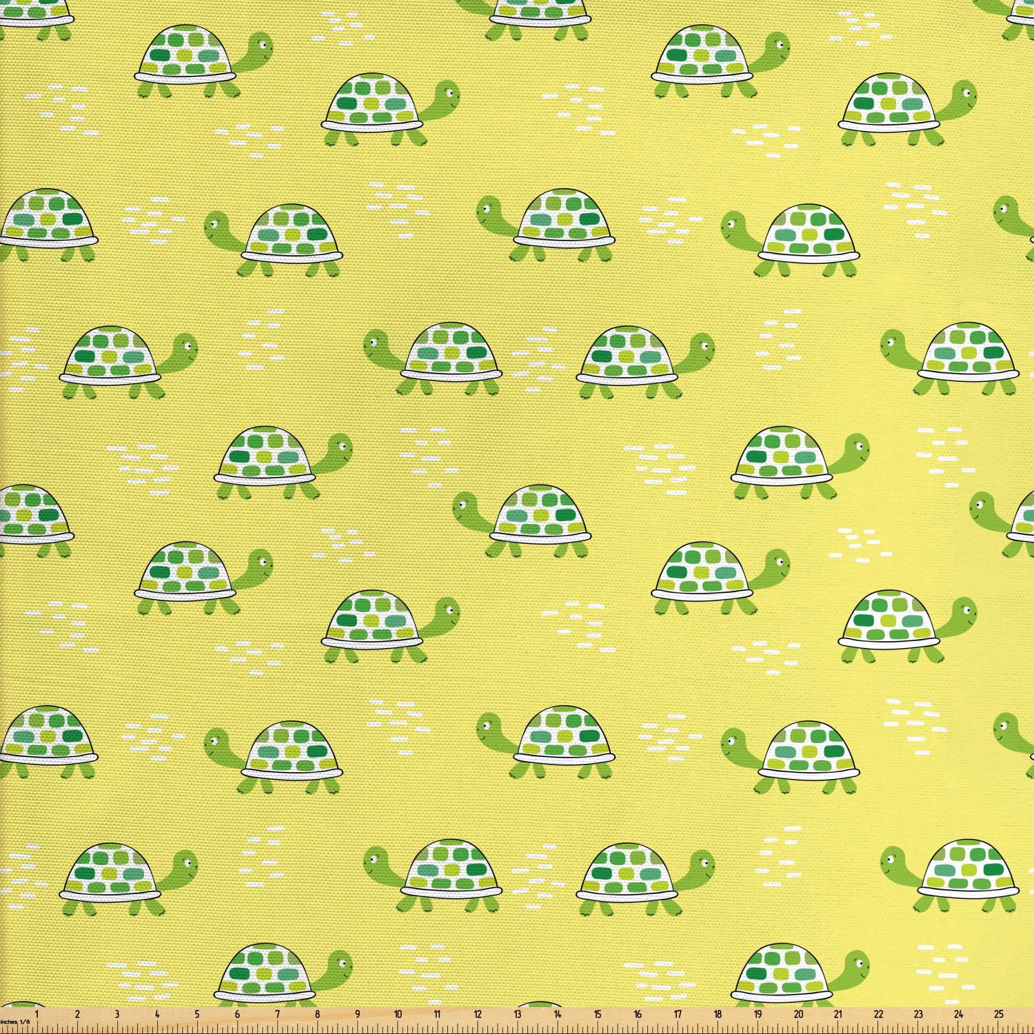 Turtle Fabric by The Yard, Nursery Children Cartoon Pattern Abstract