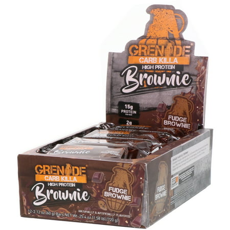 Grenade  Carb Killa Brownie  Fudge Brownie  12 Bars  2 12 oz  60 g 