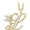 Yellow, variant on 14K White Gold Finish Round Cut White Diamond 925 Sterling Silver Diamond Cute Elf Angele With L Initial Letter Pendant Necklace for Women