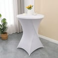 thumbnail image 4 of Cocktail Table Cover Design High Elastic Oil-Proof Universal Fit Simple Installation Round High Top Table Cloth, 4 of 8